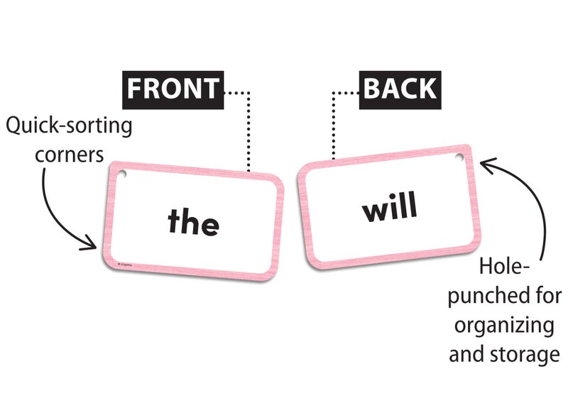 Teacher Created Resources Sight Words Flash Cards - Level A (EP62037), 3-1/8" x 5-1/8" - Image 2