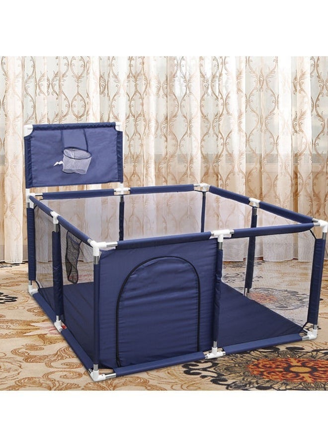 كابتن تيك Playpen Playard Fence with Basketball Hoop Breathable Mesh for Indoors Outdoors 128 X 128 X 66cm - Image 3