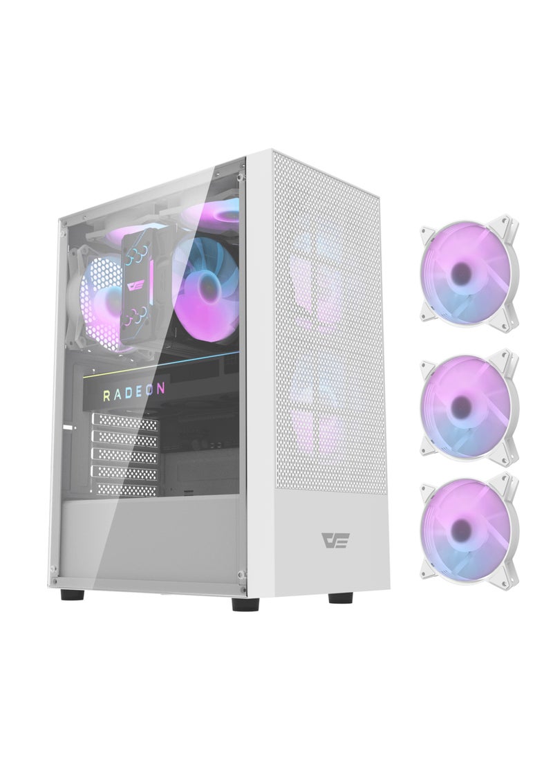 DarkFlash Darkflash A290  ATX / M-ATX/ ITX Gaming PC Case With Pre-Installed 3 ARGB Fan, USB 3.0 For High-Speed Data Transmission, Tempered Glass Side Panel | Industrial Style Front Panel Computer Case  - Image 1