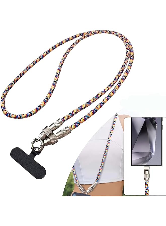 Green Tiger Phone Lanyard for Travel, 3.94ft Mobile Phone Strap with 60W High Speed USB C Charger Cable, 7mm Thick Data Transfer Cord, Crossbody Lanyard for iphone 16/15/14 and Android - Image 1