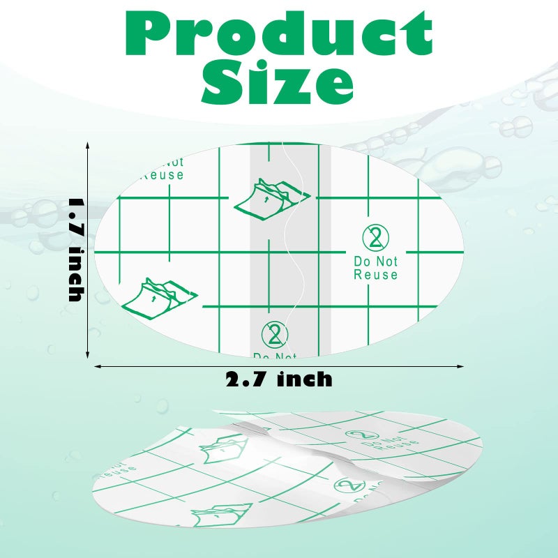 Kingdder 120 Pieces Ear Covers for Shower Plugs Waterproof Protector Newborn Sticker Disposable Cotton Ball Baby Shower Cap Ear Protection for Kid Showering Surfing Snorkeling Other Water Sport(Green) - Image 2