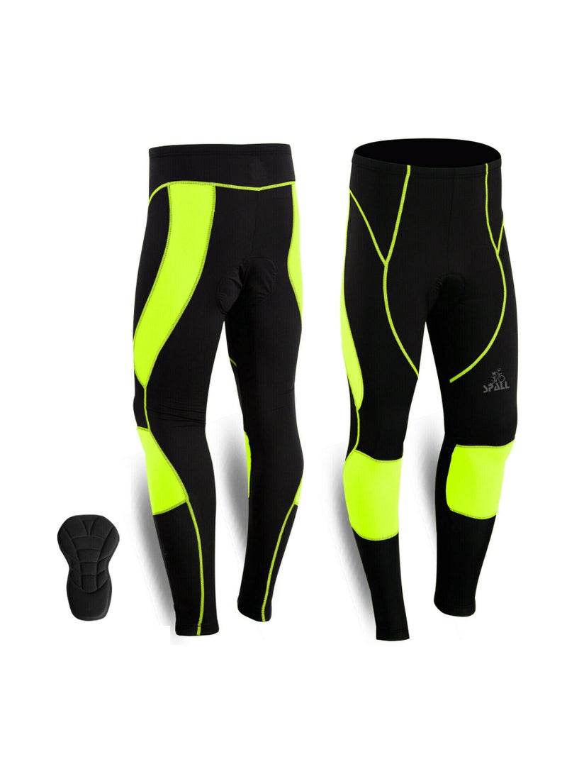 Spall Men'S Cycling Tights Coolmax Compression Padded Bicycle Bike Legging Trouser Pant - Image 1