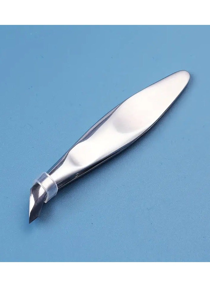 يوكانبي مقص الجلد الميت من الفولاذ المقاوم للصدأ 1 قطعة، مقص مزود بشوكة للعناية بالأظافر، مصنوع من الفولاذ المقاوم للصدأ - Image 1