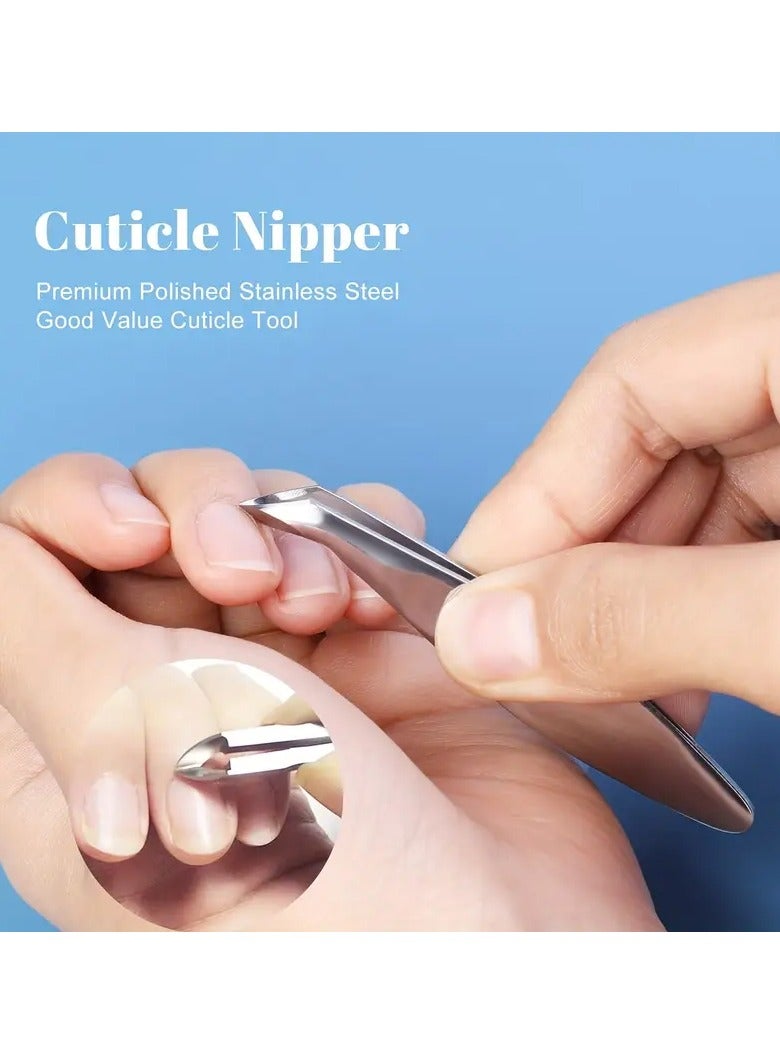 يوكانبي مقص الجلد الميت من الفولاذ المقاوم للصدأ 1 قطعة، مقص مزود بشوكة للعناية بالأظافر، مصنوع من الفولاذ المقاوم للصدأ - Image 2