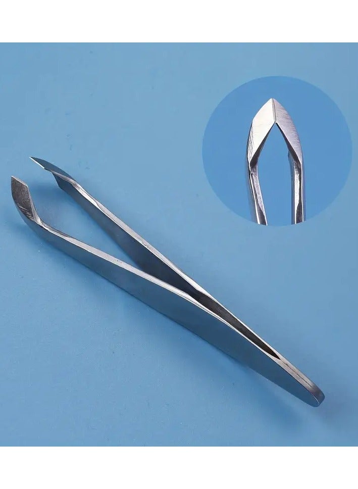 يوكانبي مقص الجلد الميت من الفولاذ المقاوم للصدأ 1 قطعة، مقص مزود بشوكة للعناية بالأظافر، مصنوع من الفولاذ المقاوم للصدأ - Image 3