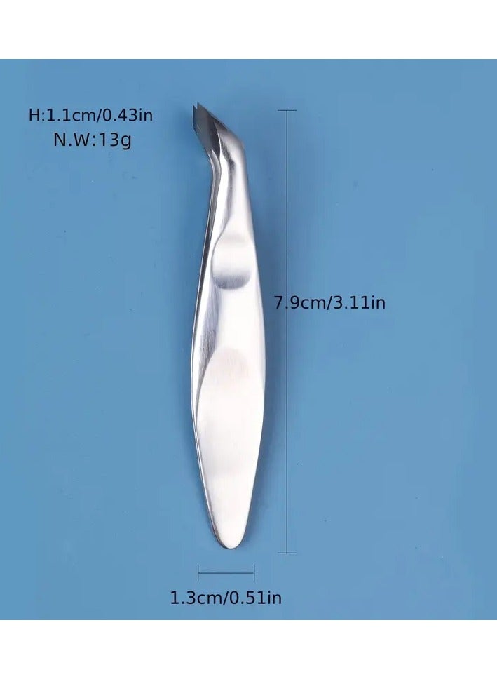 يوكانبي مقص الجلد الميت من الفولاذ المقاوم للصدأ 1 قطعة، مقص مزود بشوكة للعناية بالأظافر، مصنوع من الفولاذ المقاوم للصدأ - Image 4