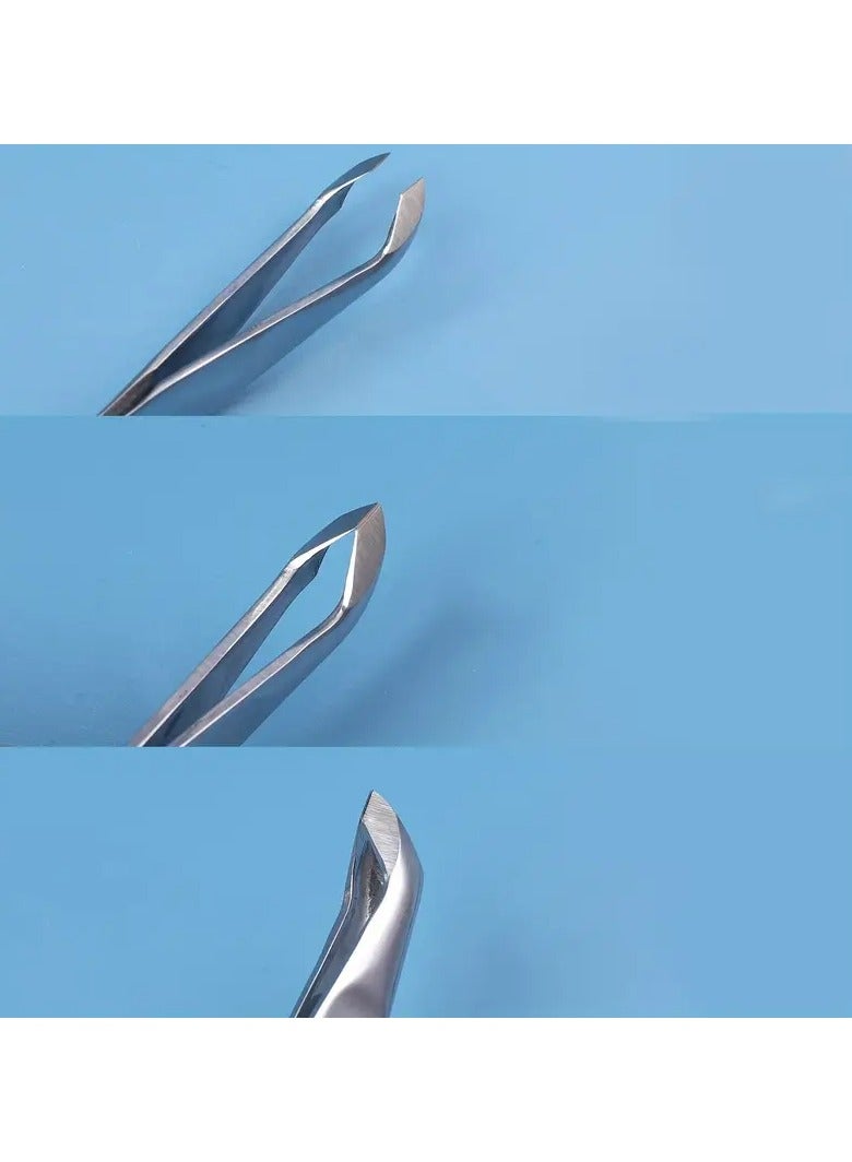 يوكانبي مقص الجلد الميت من الفولاذ المقاوم للصدأ 1 قطعة، مقص مزود بشوكة للعناية بالأظافر، مصنوع من الفولاذ المقاوم للصدأ - Image 5