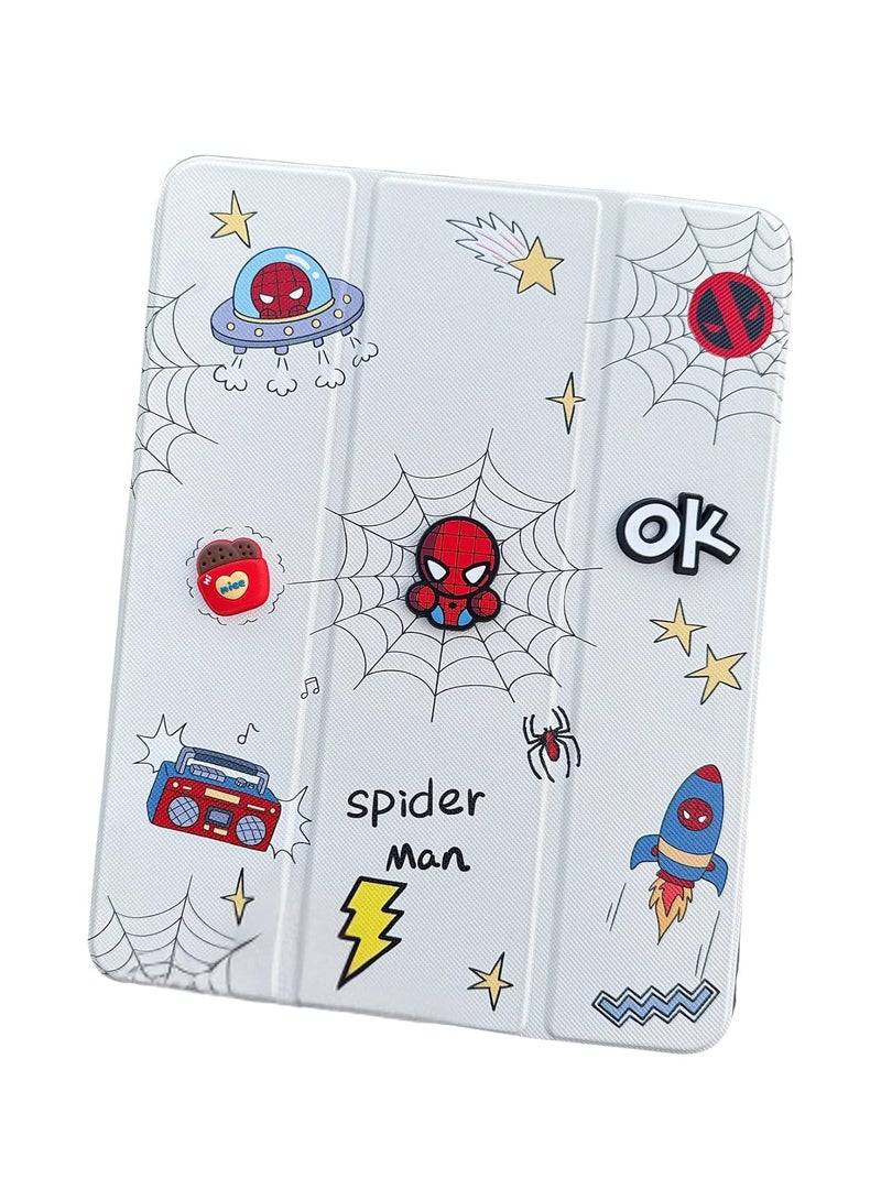 Ecosystem Cases Cartoon 3D Silicon Flip Cover For iPad mini 7 (2024 Model, 7th Generation) / mini 6 (2021 Model, 6th Generation) with Pencil Holder For Kids - Image 1