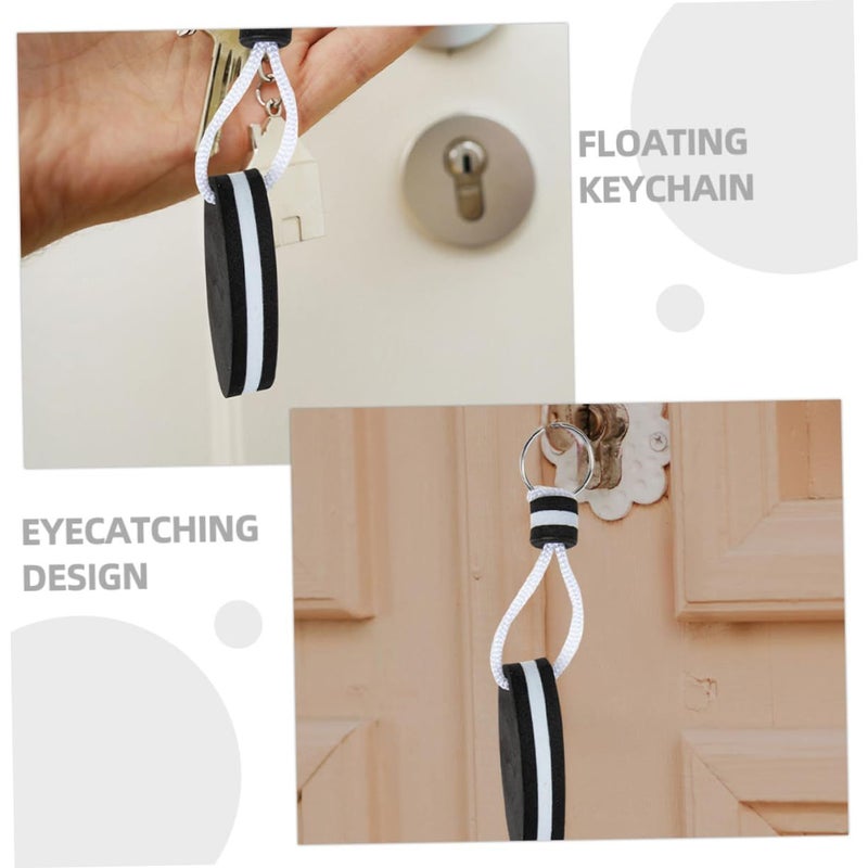 Hannabass Floating Surfboard Keychain Ring Outdoor Key Holder Black Saftey - Image 4