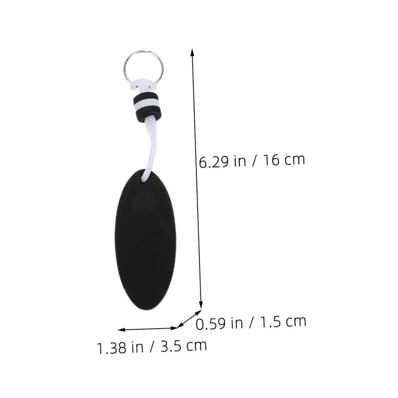 Hannabass Floating Surfboard Keychain Ring Outdoor Key Holder Black Saftey - Image 3