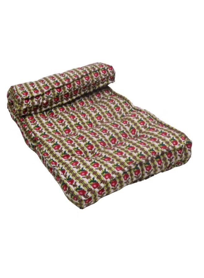 Luxury cotton mattress and cover with ideal dimensions (180 cm x 90 cm x 10 cm) for home, camps and rest houses. It is characterized by complete comfort and ideal support to make every moment of rest more relaxing thanks to its soft cotton fabric and ideal height - Image 5