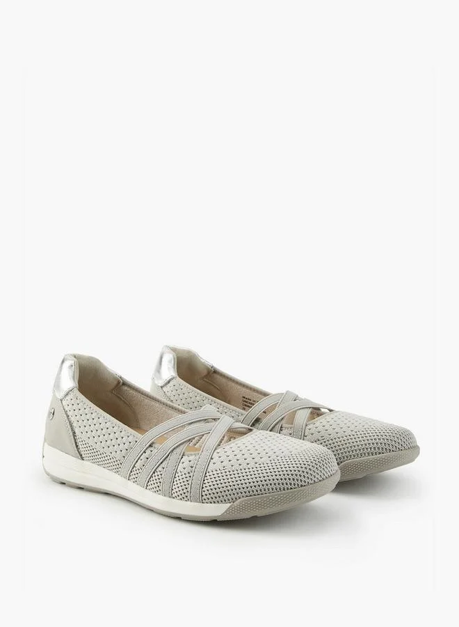 Cross Strap Slip-On Ballerina Shoes