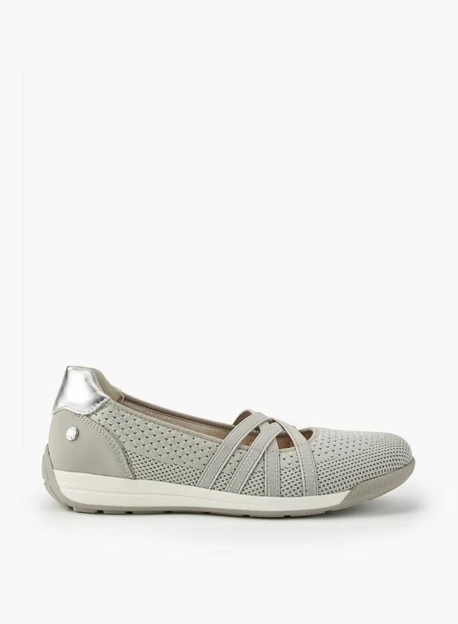 Cross Strap Slip-On Ballerina Shoes
