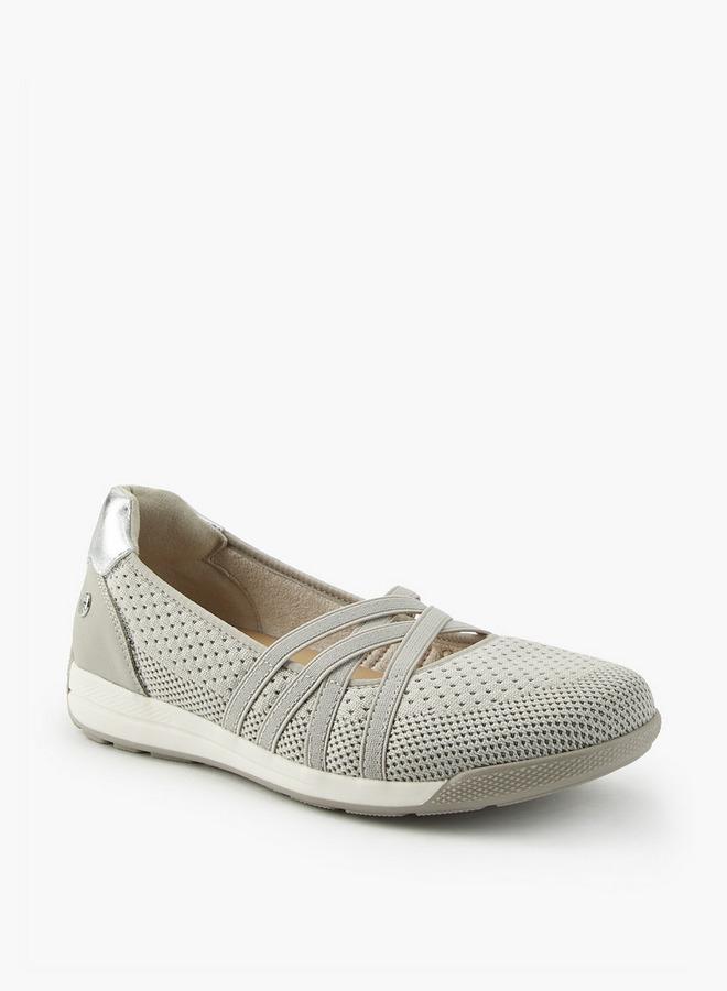 Paprika Cross Strap Slip-On Ballerina Shoes - Image 3