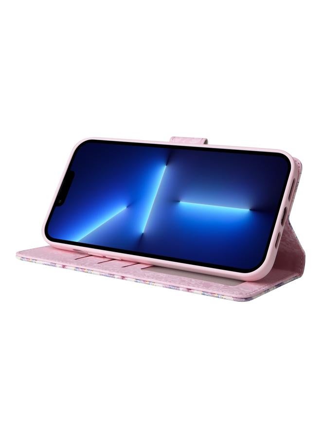 Zaboon Case For iPhone 13 Pro Max Bronzing Painting RFID Leather Case - Image 4