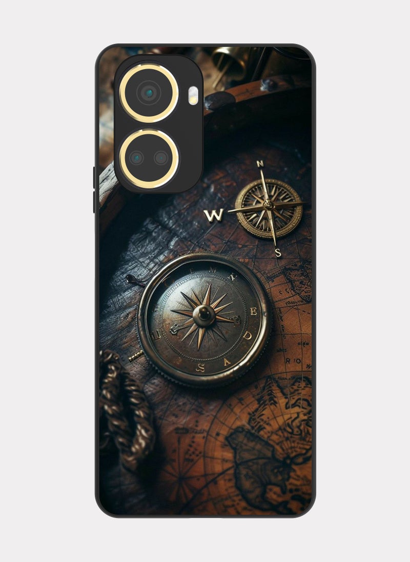 بكسلات كفر هواوي نوفا 10 اس إي خريطة و بوصلة بيج - Image 1