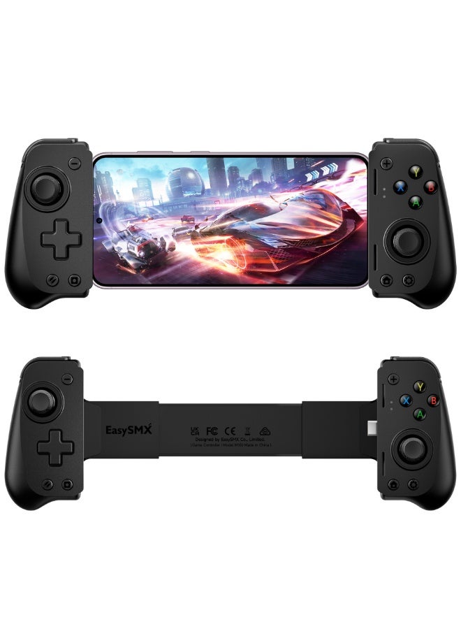general Professional Gamepad EasySMX M10 Mobile Gaming Controller Plug & Play for Android / iPhone 15 Series (USB-C) with Joystick Dual Hall Effect Analog Triggers Turbo Function 3-Levels Adjustable Custom Programming Light Weight Ergonomics - Image 2