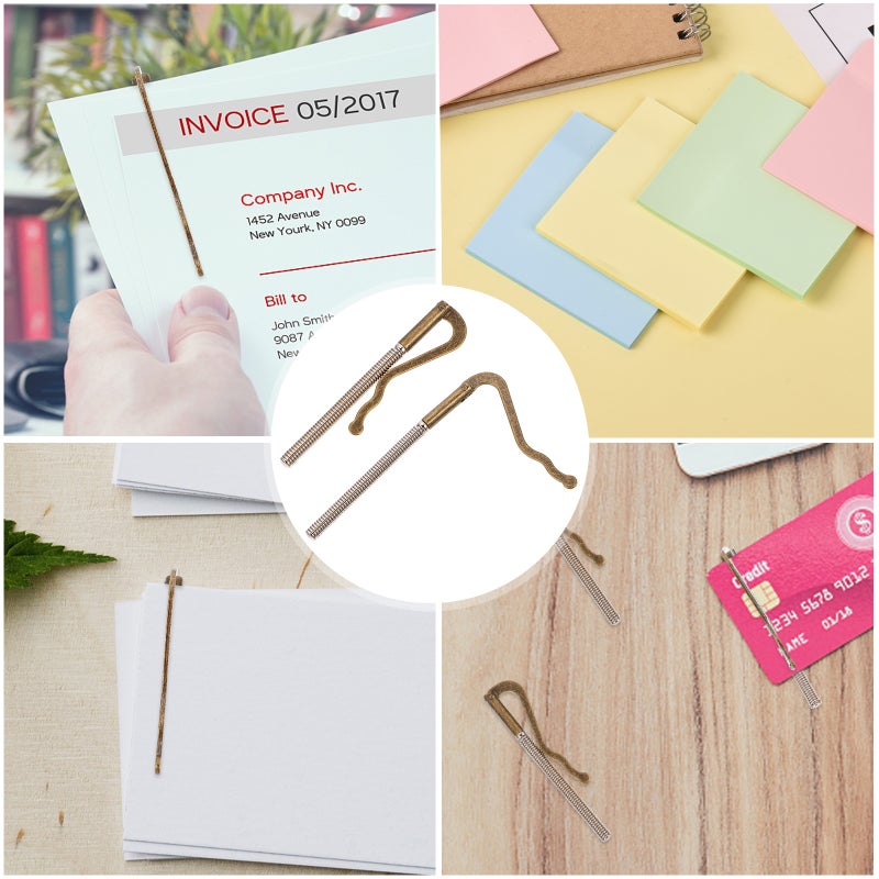 2Pcs Wallet Check Holders Metal Spring Banknote Clips Credit Holders - Image 3