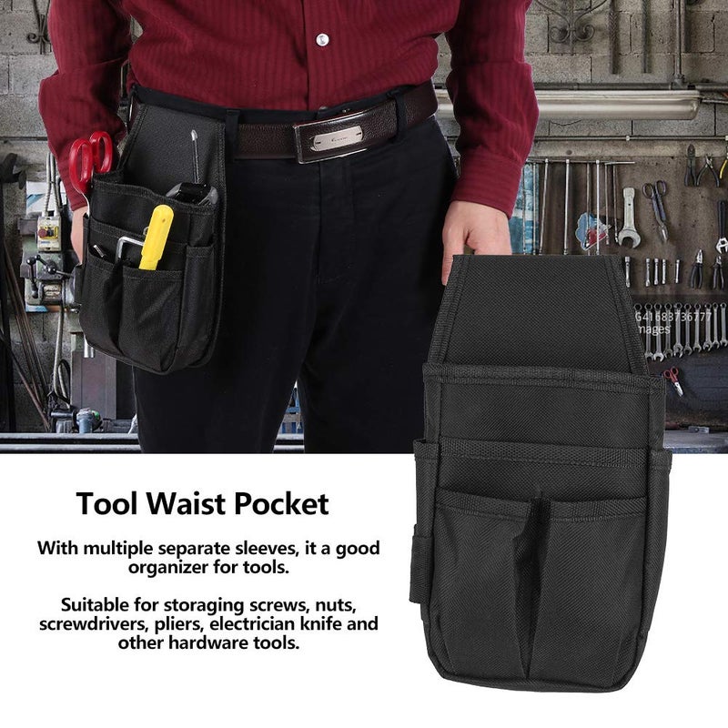 Heayzoki Electrician Tool Waist Bag with Multiple Pockets,Professional Multi-Purpose Electrician Tool Pouch,Tool Holder Pocket Attachment for Tool Belt - Image 2
