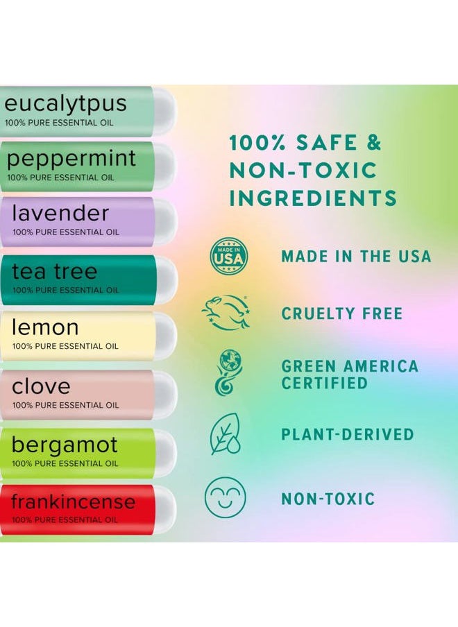 Kitikiti MOXĒ Nasal Inhalers Bundle, 8 Essential Oils, 100% Pure and Undiluted, Therapeutic Grade, No-Mess Portable Aromatherapy, Includes Eucalyptus, Peppermint, Lavender, Tea Tree, Made in USA (Pack of 8)…  - Image 3