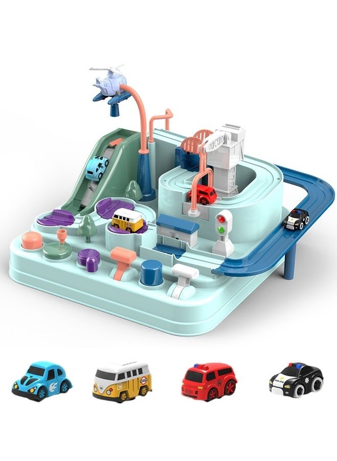 MIXDE Toys Race Track Car Adventure Preschool Toddler Boy Toys Educational Parent-Child Interactive Racing Kids Toy with 4 car  - Image 1