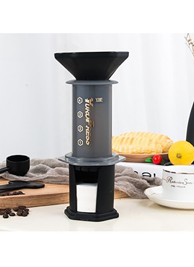 Manual Espresso Maker U-Roast Portable Coffee Pot Set Grey 