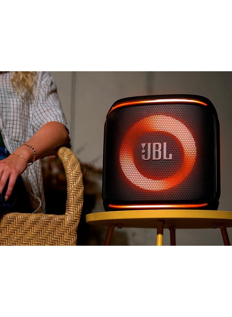 JBL PartyBox Encore 2 Portable Bluetooth Speaker With Wireless Mic And AI Boost, 15H Battery, Dynamic Lights, Auracast, Karaoke And Guitar Input, IPX4 Splashproof - Black - Image 4