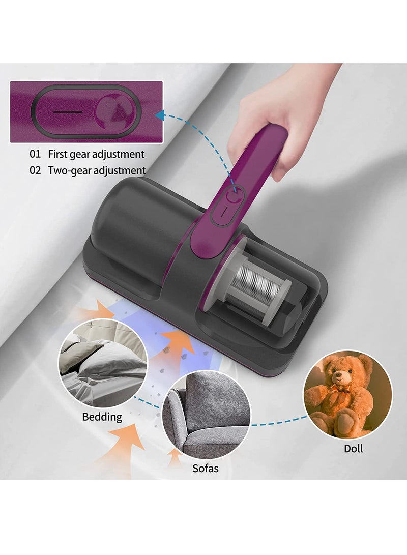 Powerful Mattress Vacuum Cleaner with 12000Pa Suction, 3 Filters, Dual Speed, and UV Light for Deep Cleaning - Image 3