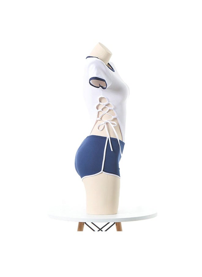 Female student costume cosplay tight uniform set for home use