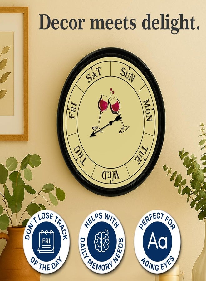 Presentastic Retirement Gift for Woman, Day of The Week Clock, Unique Retirement Gifts, Day Clocks for Seniors Grandparents Funny Living Room Decor - Image 5