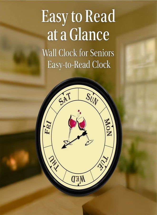 Presentastic Retirement Gift for Woman, Day of The Week Clock, Unique Retirement Gifts, Day Clocks for Seniors Grandparents Funny Living Room Decor - Image 2