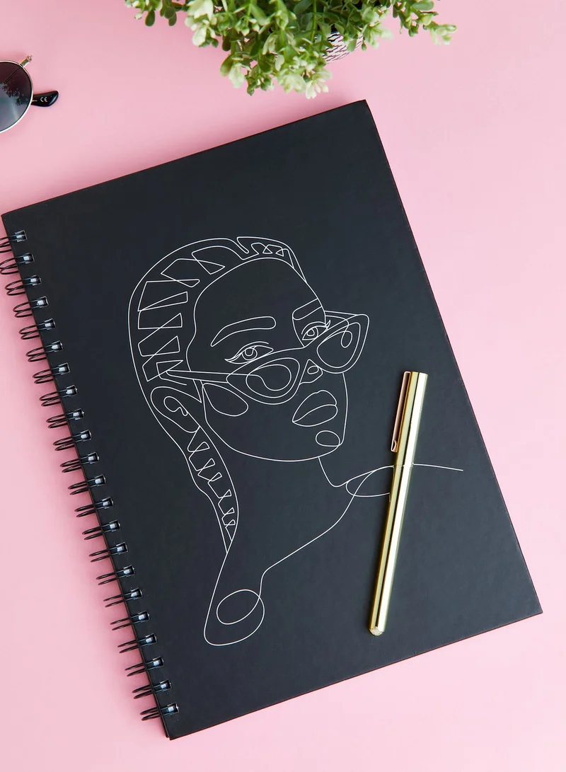 AURORA A4 Face Line Drawing Notebook