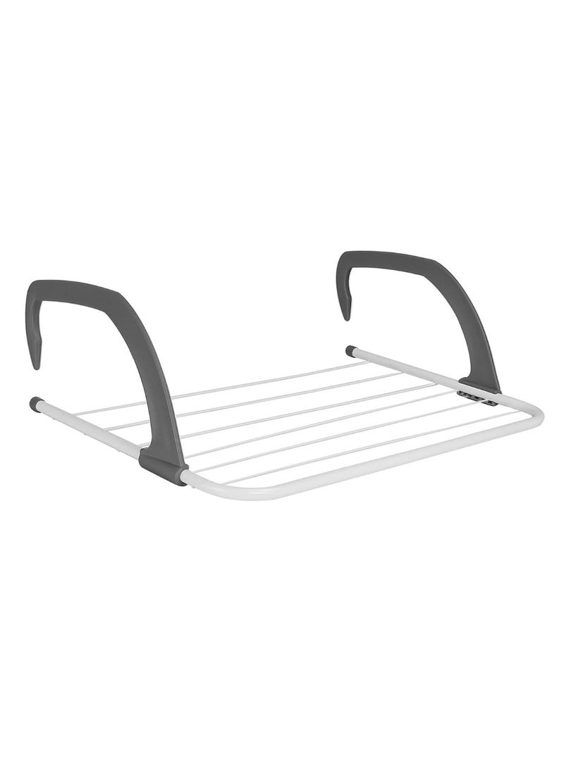 Adjustable Over-the-Rail Drying Rack – 68 x 38 cm Folding Laundry Rack with Durable Steel Frame and Non-Slip Hooks – Ideal for Balconies, Radiators, and Doors - Image 1