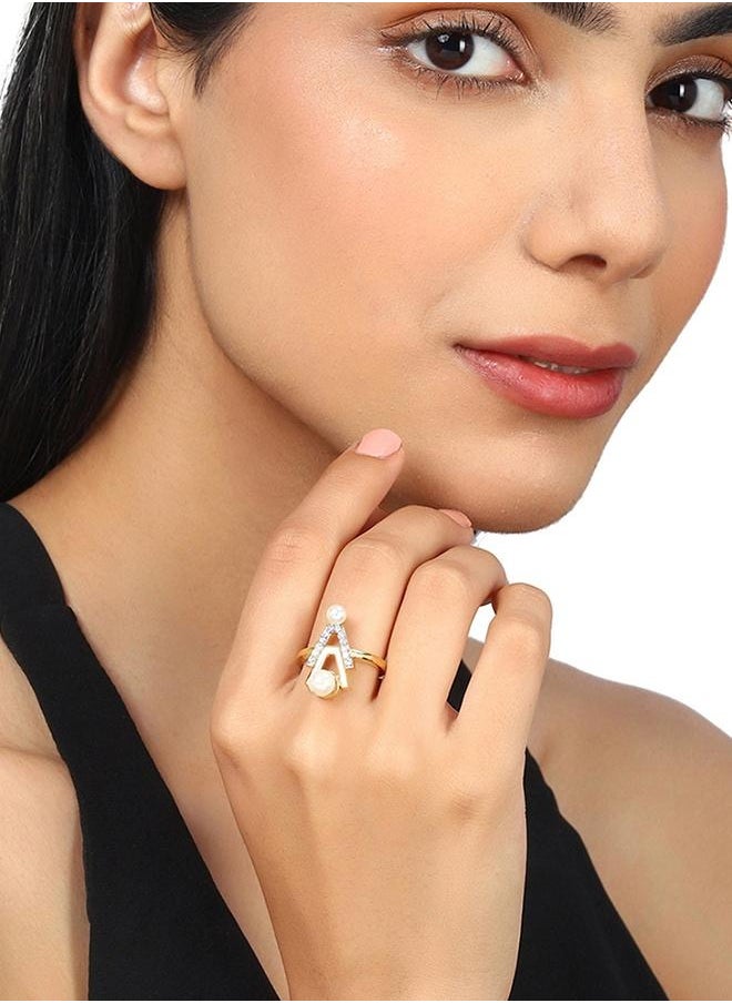 VOYLLA Voylla Gold Brass Rings  - Image 5