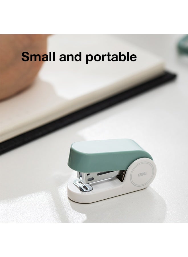 Deli EK203 - PK Mini Stapler Set, 15 Sheets Capacity, 24/6 & 26/6 Staples, Compact Portable Office & School Stapler with Non-Slip Base, Pink - Image 4