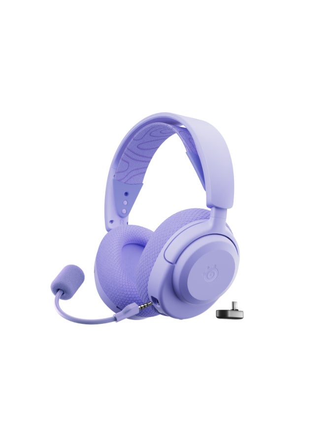 steelseries Arctis Nova 3 Wireless Multi-Platform Gaming Headset — Mobile App Control — 40 HR Battery — Neodymium Magnetic Drivers — 2.4GHz/Bluetooth — Detachable Mic — PC, PS5, PS4, Switch, Mobile- Lavender I 61778 - Image 1