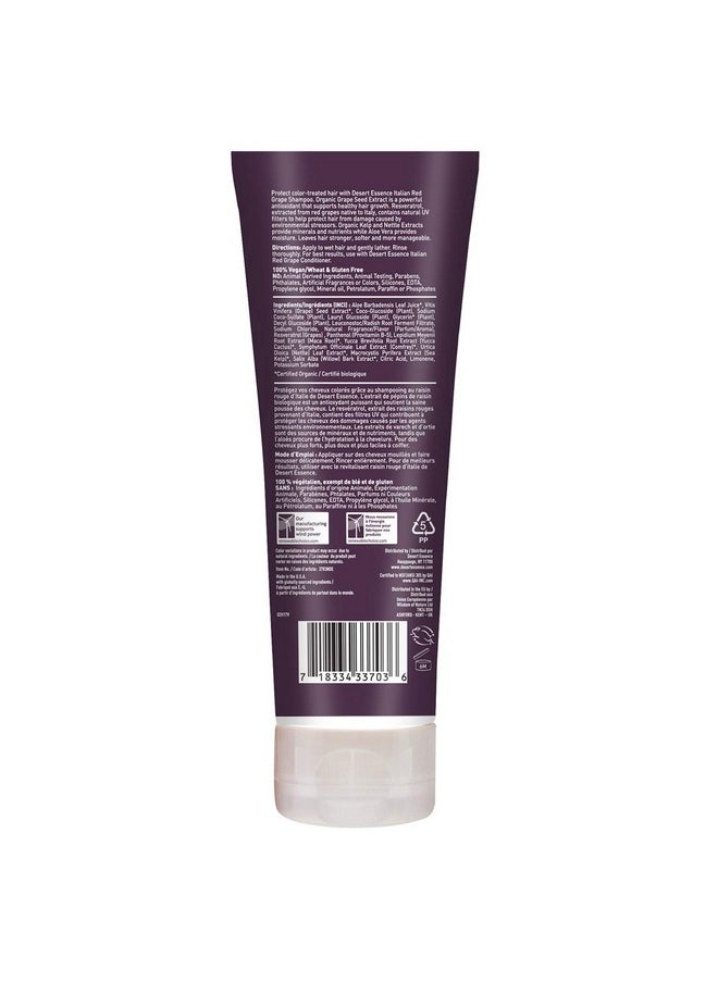 DESERT ESSENCE - Organics Italian Red Grape Shampoo 8 Fl Oz Pack Of 3 Protection For Color Treated Hair Antioxidants Healthier & Smoother Vitamin B5 Sugar & Coconut Oil Cleansers - Image 1