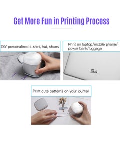 PEKOKO PEKOKO Portable Color Printer with Cartridge All In One Bluetooth Application Control Craft Artsy Mobile Color Printer Logo Printer T-Shirt Printer Mini Color Printer And Tattoo Printer  - Image 2