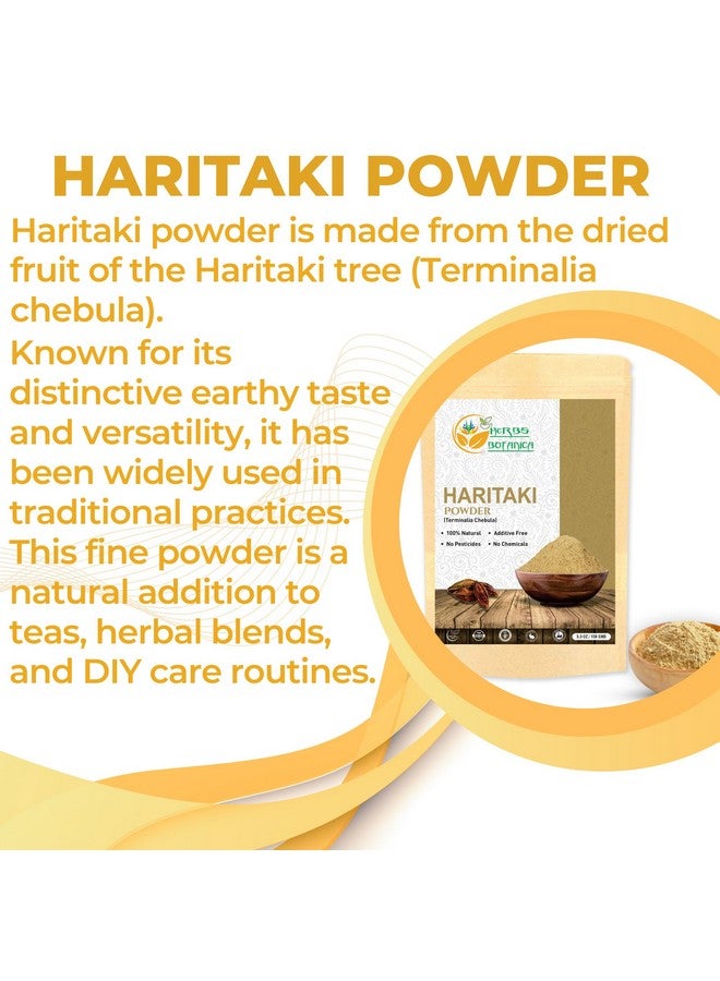 HERBS BOTANICA مسحوق هارتيكي من هيربس بوتانيكا 100% نقي وطبيعي - مسحوق تيرميناليا تشيبولا للاستخدام العشبي - عشبة تريبيلا الأيورفيدا المطحونة بشكل ناعم لصحة وجمال DIY 5.3 أونصة عبوة قابلة لإعادة الإغلاق - Image 2