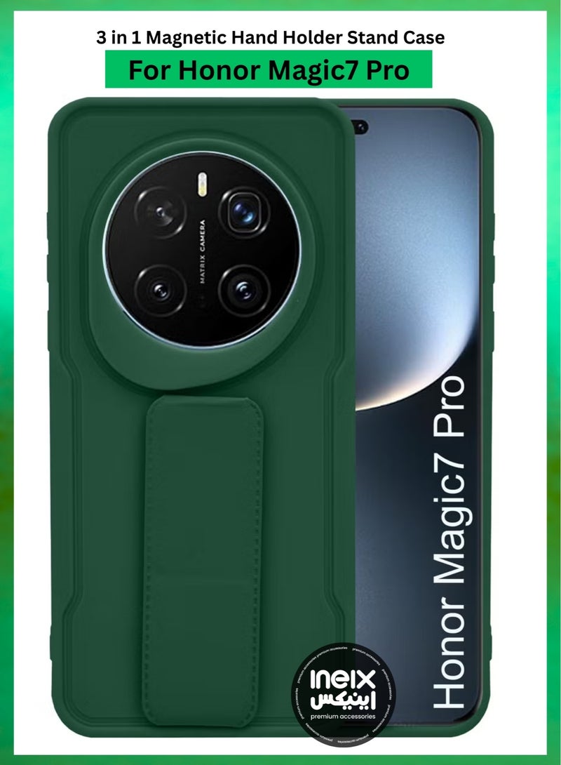 إينيكس جراب حماية  3 في 1 مغناطيسي ذو مسند للهاتف هونر ماجيك 7 برو-أخضر