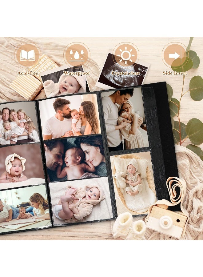 Lanpn Baby Photo Album 4x6 600 Pockets, Linen Cover Photo Book Newborn Bebe Album Memory Book with Front Window Holds 600 Horizontal and Vertical Pictures Gift for Boy Girl Baby Shower Colorful - Image 4