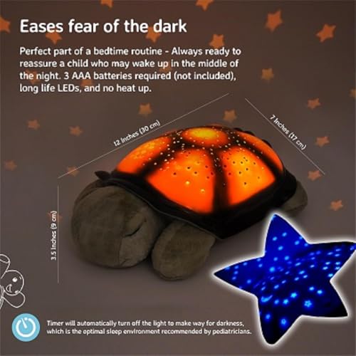 Cloud b Calming Nightlight Star Projector | Gentle Brightness | 3 Colors | 8 Constellations | Auto-Shutoff | Twilight Turtle Green - Image 5