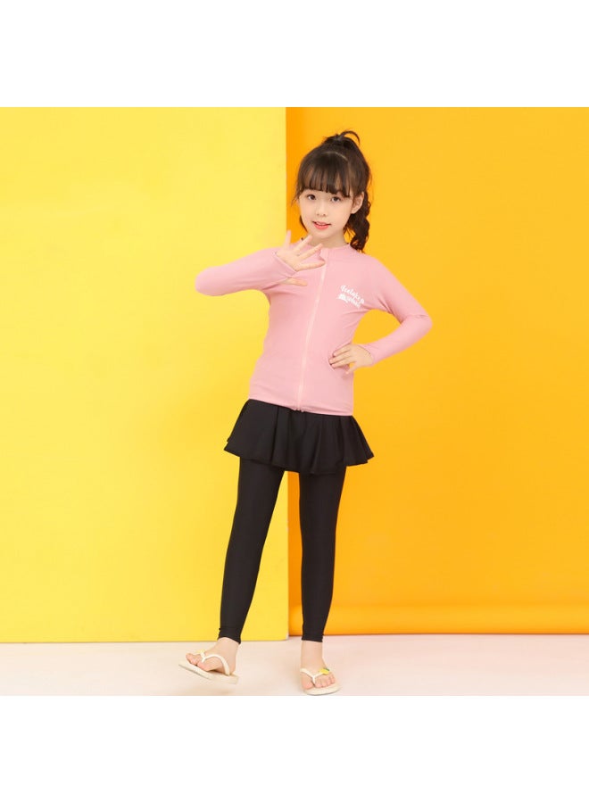 Korean Children's Diving Suit Men's And Women's Jellyfish Suit Snorkeling Surfing Swimsuit Long Sleeve Split Small, Medium And Large Kids Parent-child Swimsuit