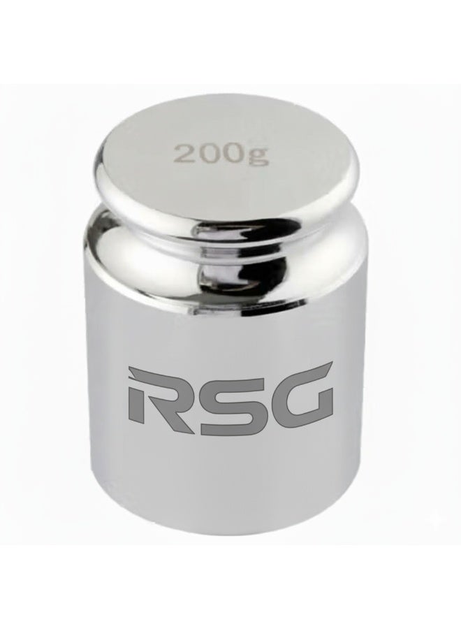 RSG أوزان المعايرة RSG 200 جرام، وزن صغير من الصلب الكربوني لميزان رقمي، ميزان جرام - Image 1