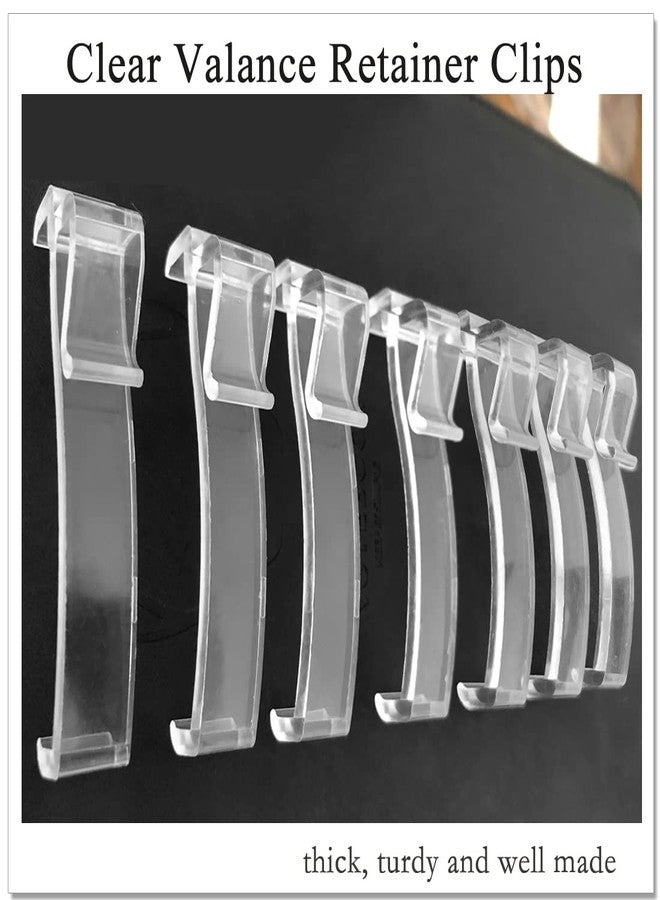 Takngjd 2.5 Inch Valance Clips, Clear Plastic Valance Clips for Blinds, Hidden Blinds Valance Clips for Horizontal Blind Valance (12 Pieces) - Image 3