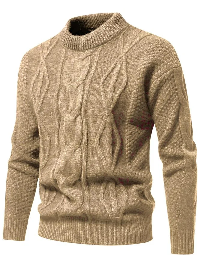 Take Two Take Two Beige Cable Knit Sweater