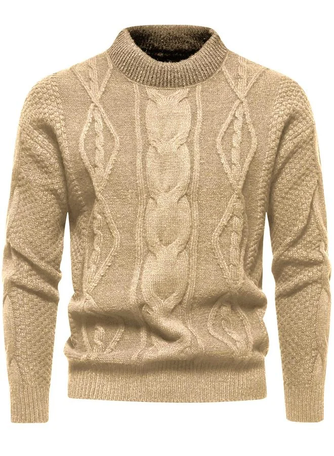 Take Two Take Two Beige Cable Knit Sweater
