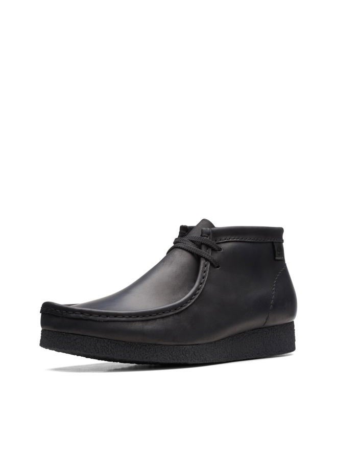clarks Men's Shacre Chukka Boot, Black Leather, 43 EU - Image 1