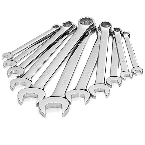 EFFICERE 11-Piece SAE Combination Wrench Set in Roll-up Pouch, Non-Skip Inch Sizes 1/4 to 3/4” | Chrome Vanadium Steel with Mirror Finish | Ideal for General Household, Garage Workshop, Auto Repairs and More - Image 2