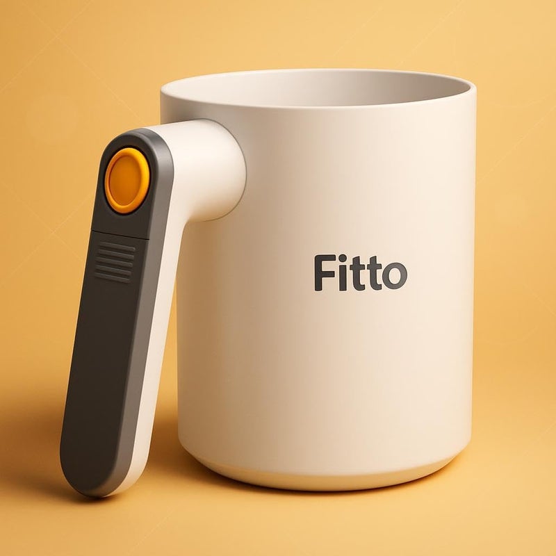 FITTO منخل دقيق يعمل بالبطارية من فيتو، منخل كهربائي محمول للخبز بسعة 4 أكواب، شبكة من الفولاذ المقاوم للصدأ، مقبض مريح للمنخل السريع والسهلة - Image 3